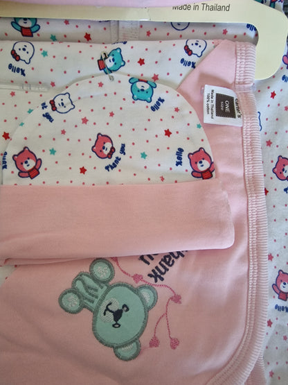 Carter’s 5-Piece Baby Girl Starter Set – Pink & Mint Bear Collection