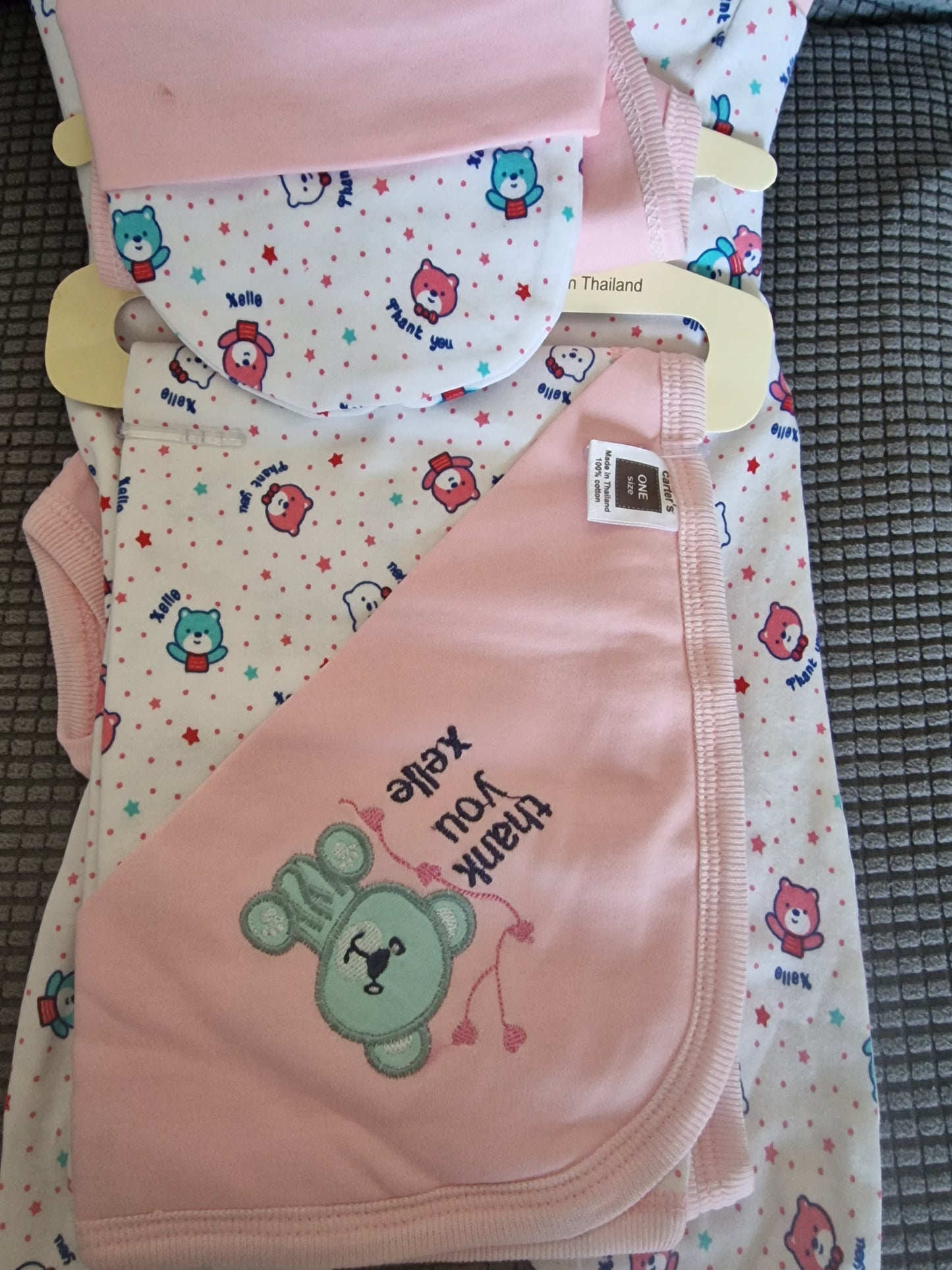 Carter’s 5-Piece Baby Girl Starter Set – Pink & Mint Bear Collection