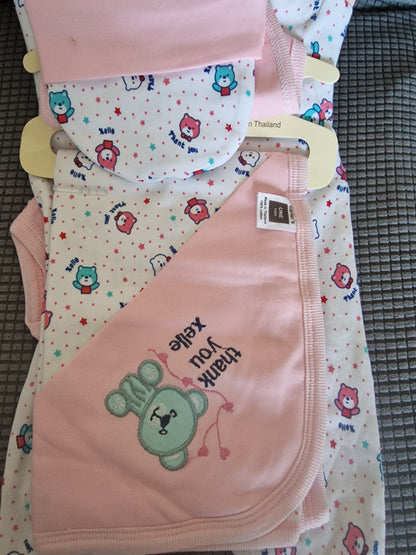 Carter’s 5-Piece Baby Girl Starter Set – Pink & Mint Bear Collection