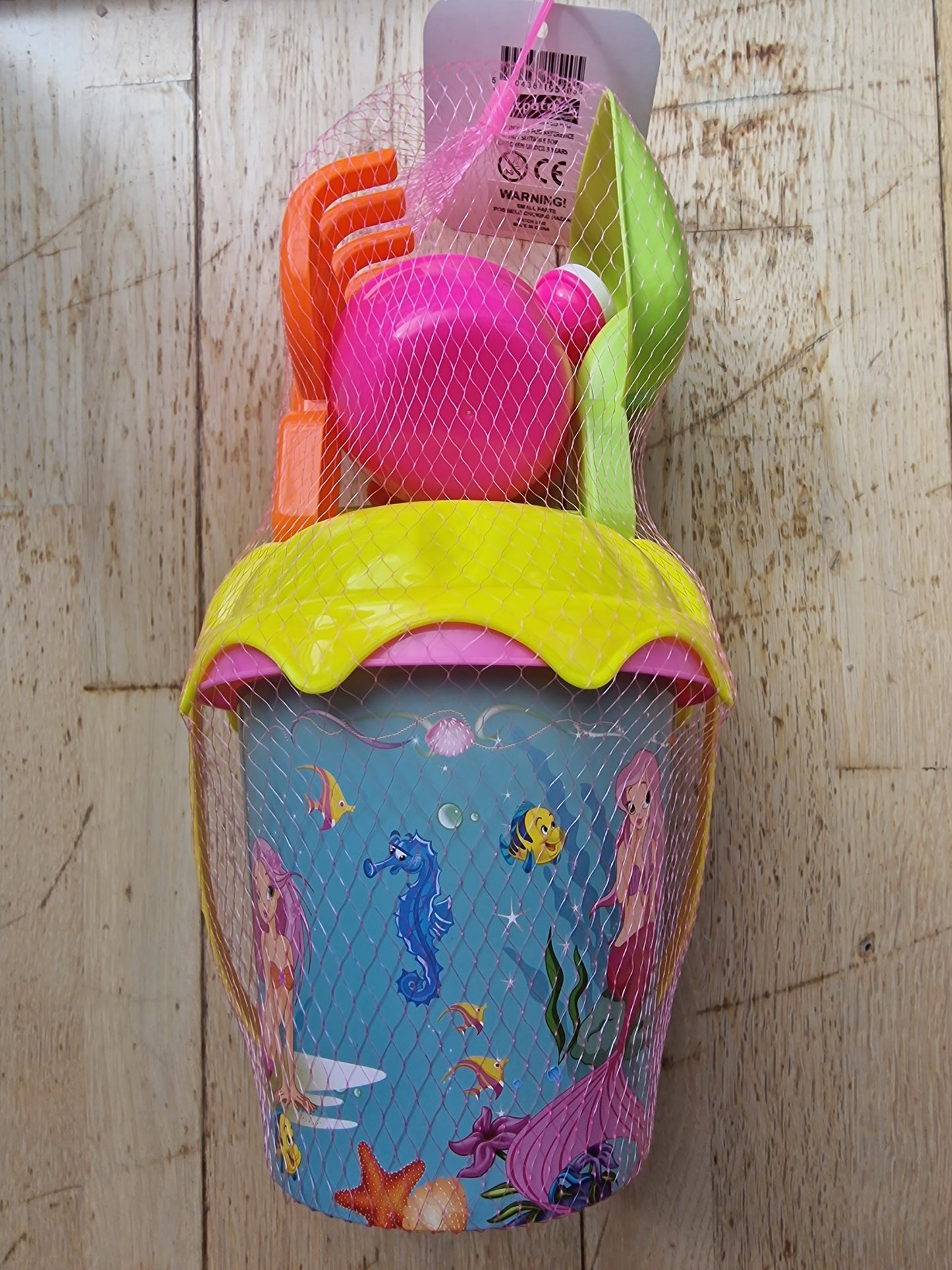 Kids 6-Piece Mermaid Beach Toy Set - Bucket, Spade & Watering Can