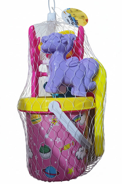 Stay Magical Unicorn Beach Toy Set - 6 Piece Sand Play Bucket Kit