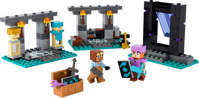 LEGO Minecraft 21252 The Armoury Toy with Character Figures