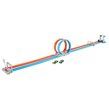 Load image into Gallery viewer, Hot Wheels Double Loop Dash Track Set &amp; 2 Diecast Toy Cars