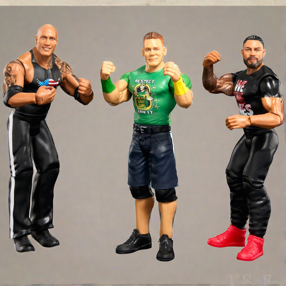 WWE Main Event Superstars Basic 3 Pack - Roman Reigns, John Cena & The Rock