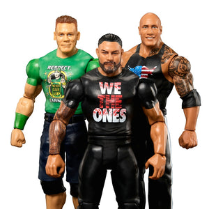 WWE Main Event Superstars Basic 3 Pack - Roman Reigns, John Cena & The Rock