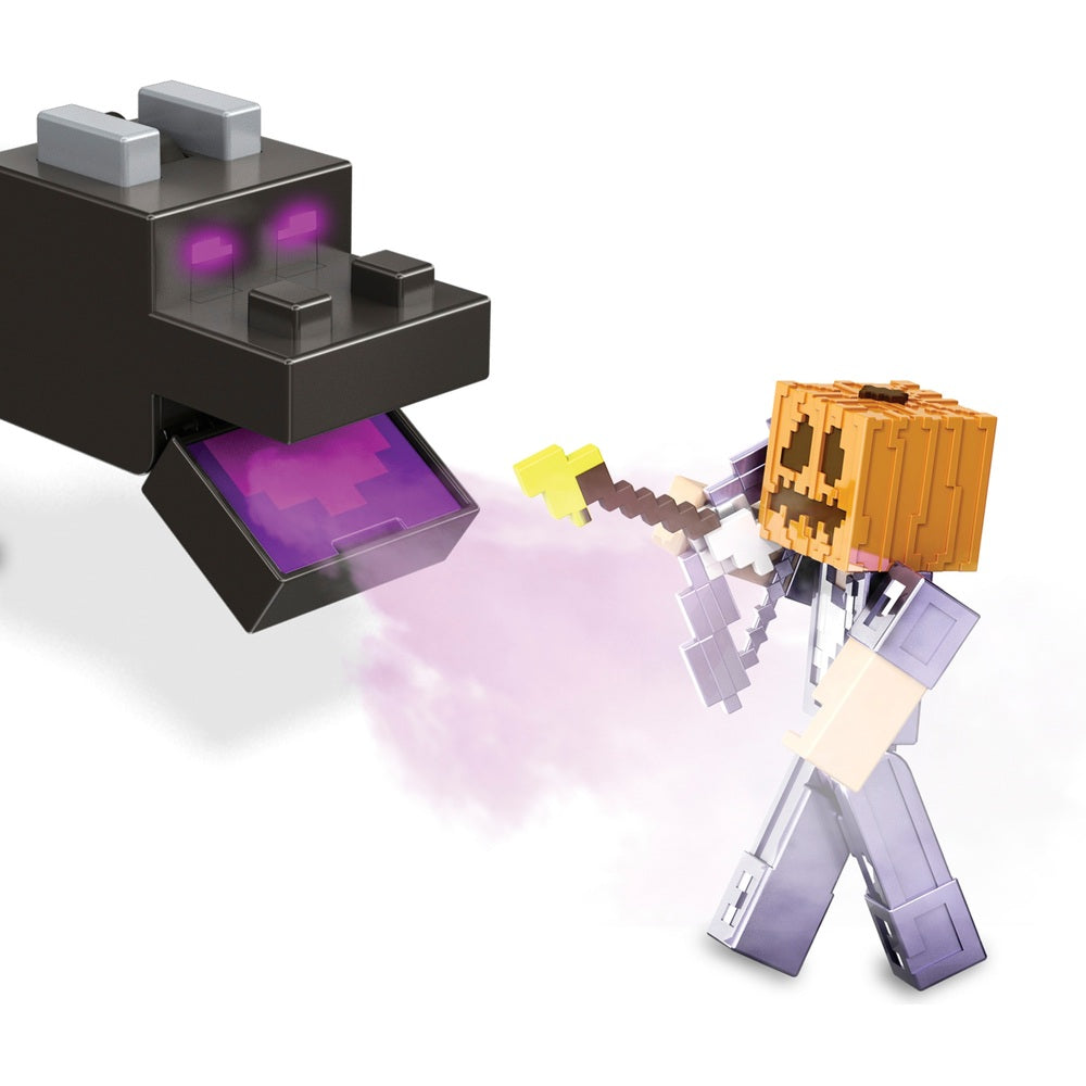 Minecraft 15th Anniversary Ender Dragon with Steve and Enderman figures