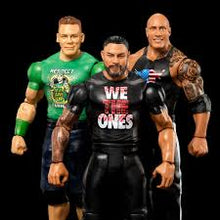 Load image into Gallery viewer, WWE Main Event Superstars Basic 3 Pack - Roman Reigns, John Cena &amp; The Rock