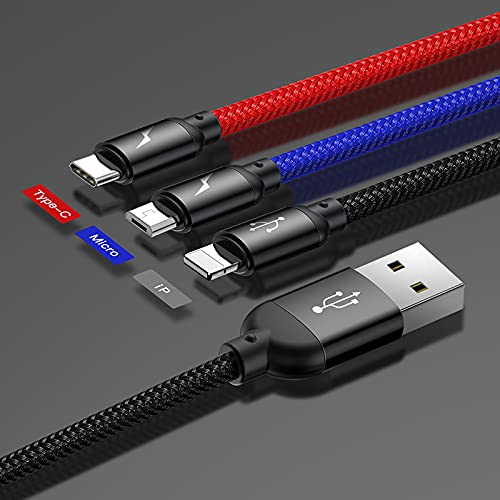 Baseus Three Primary Colors 3 In 1 Phone Cable