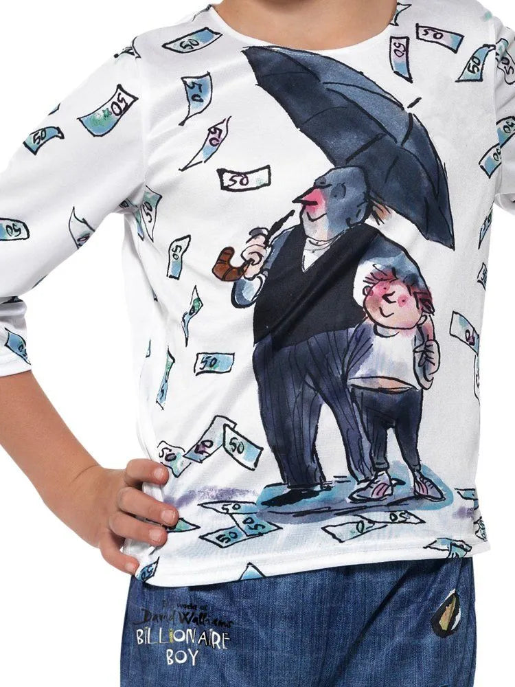 David Walliams Deluxe Billionaire Boy Costume 4 To 6 Years