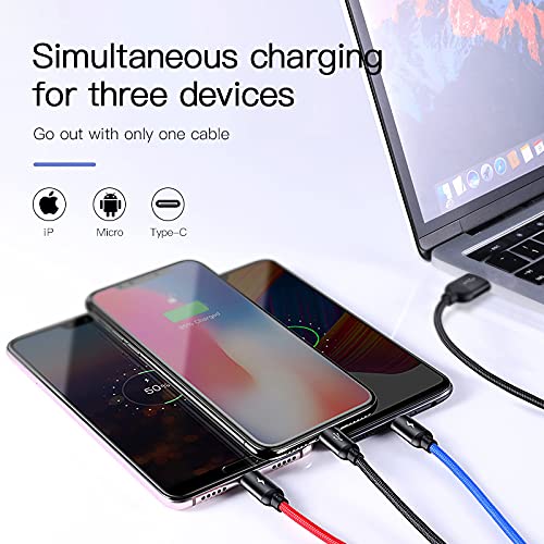 Baseus Three Primary Colors 3 In 1 Phone Cable