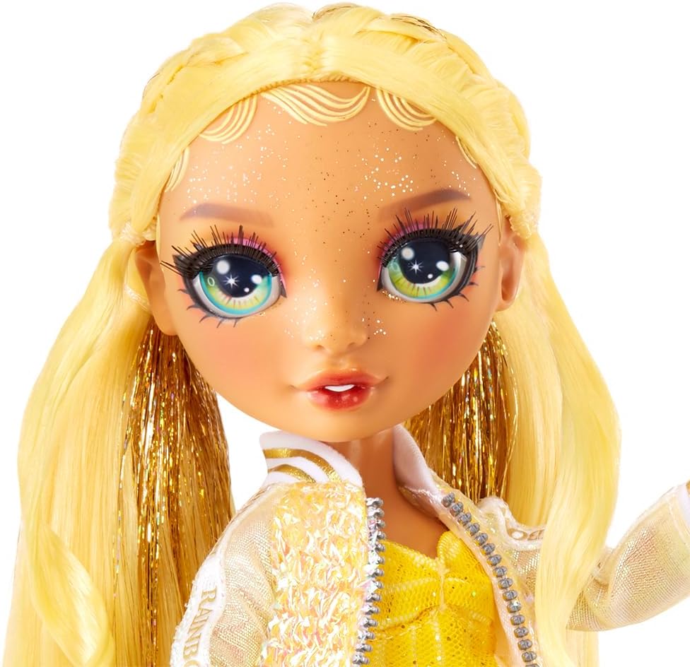 Rainbow High Fashion Doll with Slime & Pet - Sunny Madison (Yellow) - 28 cm Shimmer Doll with Sparkle Slime, Magical Pet and Fashion Accessories