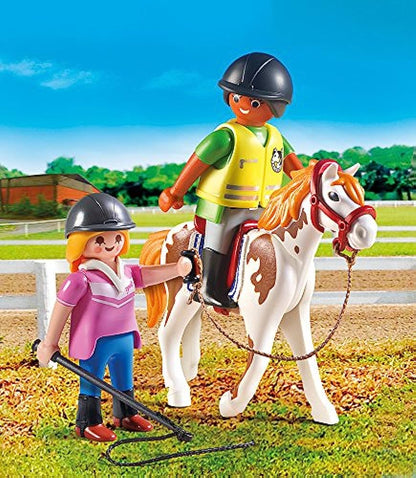 Playmobil Country 9258 Riding Instructor Horse & Student Action Figure
