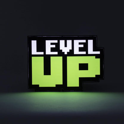 Paladone Level Up Light with Sound – Retro Pixel Design 12cm – Gaming LED Desk Lamp Collectible