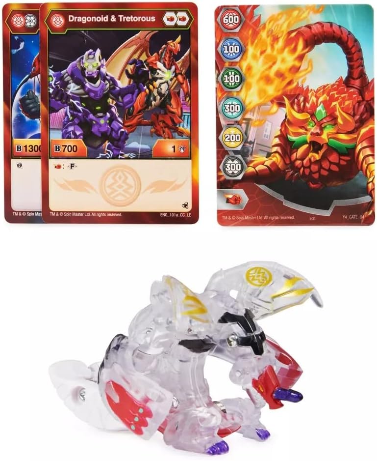 Bakugan Legends 2023 Diamond Dragonoid x Tretorous 2-inch Core Collectible Figure and Trading Cards Playset