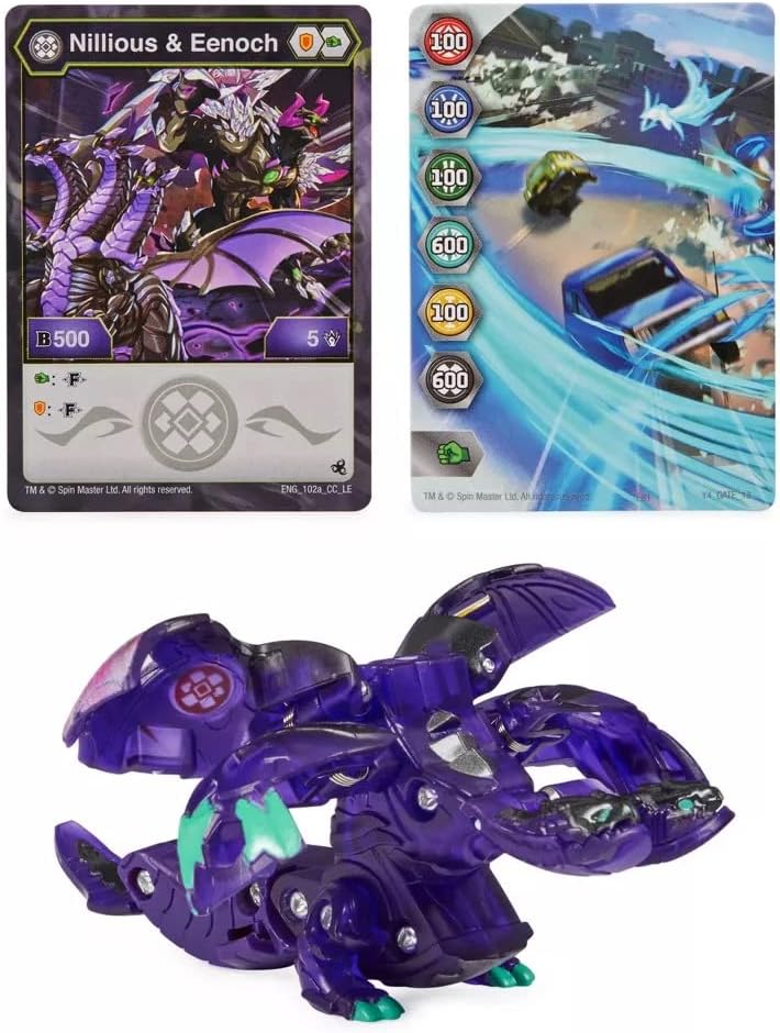 Bakugan Legends  Elemental Rare Nillious x Eenoch 2-inch Core Collectible Cards Playset