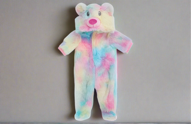 Tiny Treasures Rainbow Teddy All-In-One Outfit for baby dolls