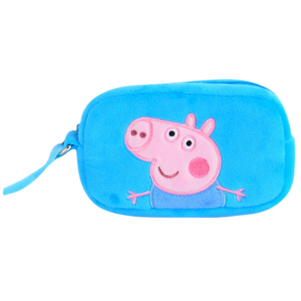 Soft Plush Toy Wallet Pouch for Kids- Blue George