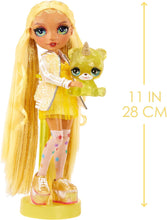 Load image into Gallery viewer, Rainbow High Fashion Doll with Slime &amp; Pet - Sunny Madison (Yellow) - 28 cm Shimmer Doll with Sparkle Slime, Magical Pet and Fashion Accessories