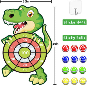 30" Large Kids Dinosaur Dart Board Set