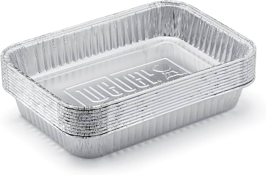 Keep Your BBQ Grill Tidy with Drip Pans Small-Sized Convenience in Silver 10pc