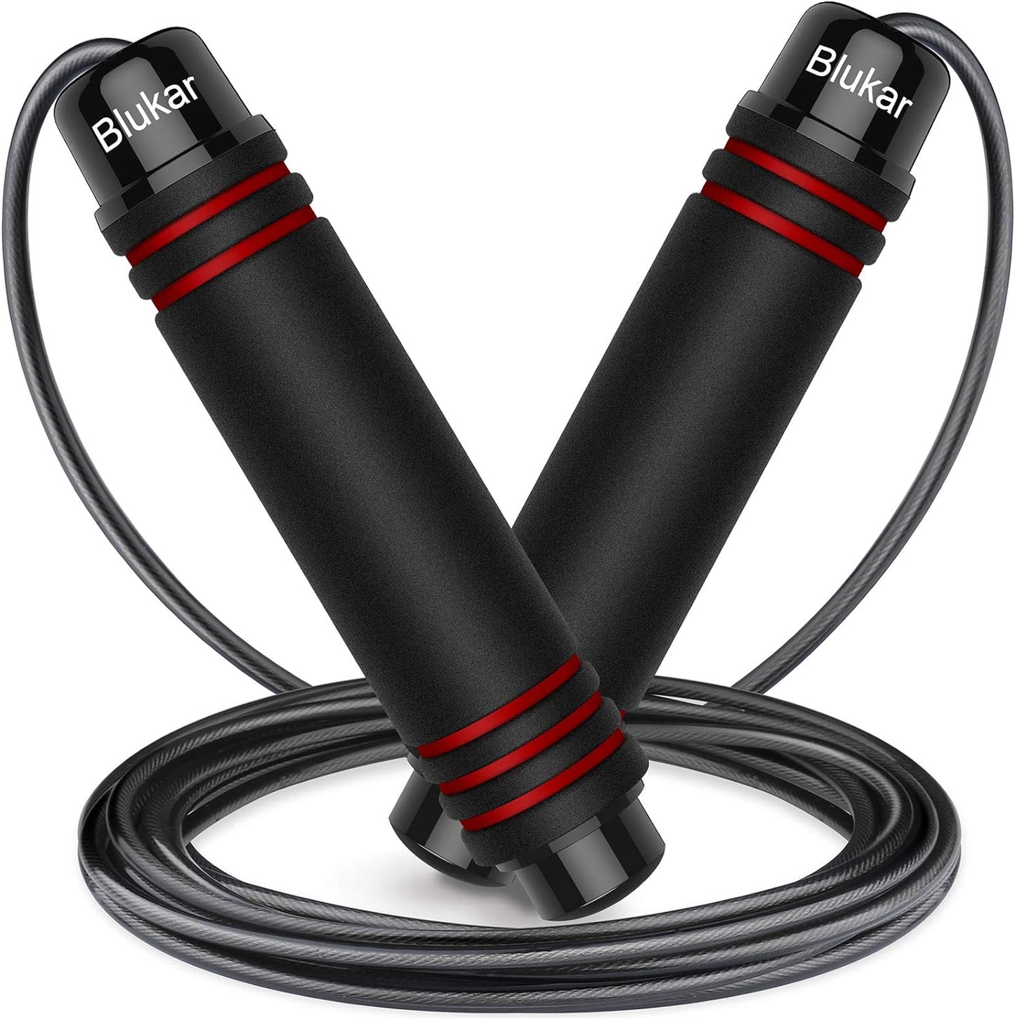 Skipping Rope Speed Jump soft foam handles by Blukar