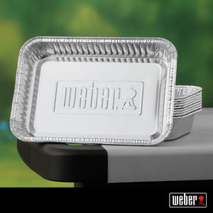 Keep Your BBQ Grill Tidy with Drip Pans Small-Sized Convenience in Silver 10pc