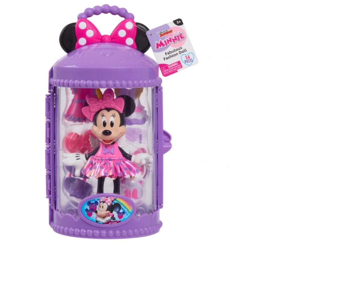 Disney Junior Minnie Mouse Fabulous Fashion Doll with Case