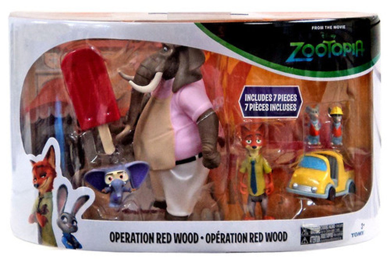 Disney Zootropolis  Operation Red Wood 7 Piece Action Figure Set