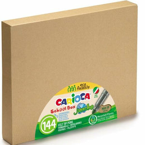 Set of Felt Tip Pens Carioca Schoolbox Multicolour (4 Units)