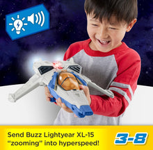 Load image into Gallery viewer, Imaginext Spaceship Toy Disney and Pixar Lightyear Lights &amp; Sounds XL-15 with Buzz Lightyear Figure