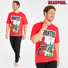 Load image into Gallery viewer, Marvel Deadpool Mens Pyjamas Set, Soft Breathable Lounge Wear Medium