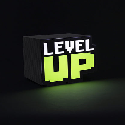 Paladone Level Up Light with Sound – Retro Pixel Design 12cm – Gaming LED Desk Lamp Collectible