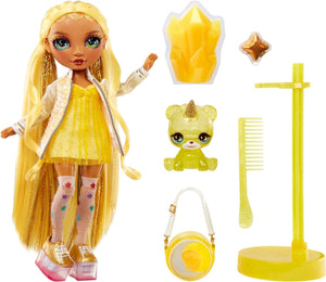Rainbow High Fashion Doll with Slime & Pet - Sunny Madison (Yellow) - 28 cm Shimmer Doll with Sparkle Slime, Magical Pet and Fashion Accessories