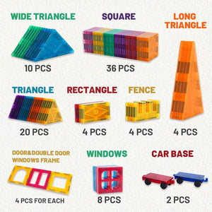 Magnetic Tiles 100Pcs 3D Magnetic Building Blocks Tiles Set