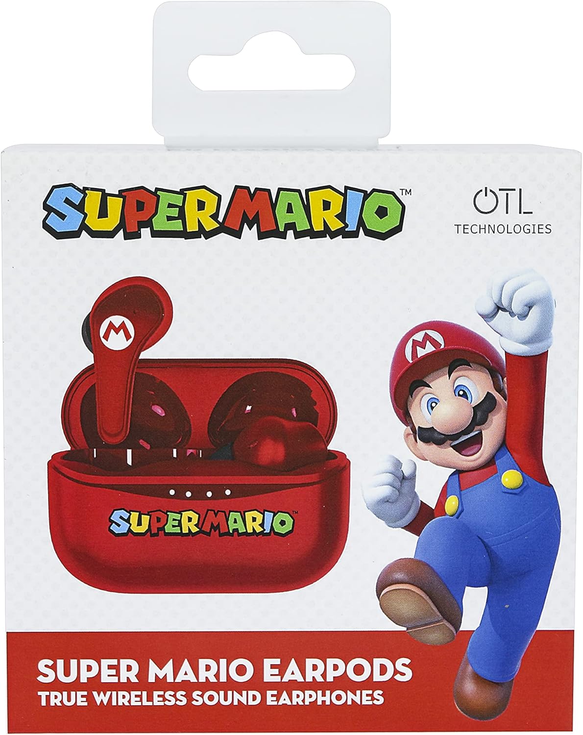 Super Mario  Wireless Earphones with Charging Case Red