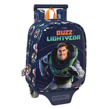 Load image into Gallery viewer, School Rucksack with Wheels Buzz Lightyear Navy Blue (22 x 27 x 10 cm)