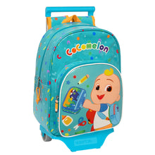 Load image into Gallery viewer, School Rucksack with Wheels CoComelon Back to class Light Blue (26 x 34 x 11 cm)