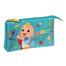 Load image into Gallery viewer, Triple Carry-all CoComelon Back to class Light Blue (22 x 12 x 3 cm)
