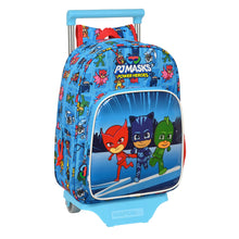 Load image into Gallery viewer, School Rucksack with Wheels PJ Masks 26 x 34 x 11 cm Blue