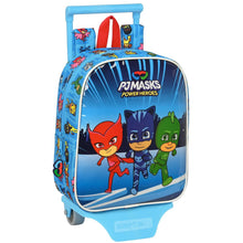 Load image into Gallery viewer, School Rucksack with Wheels PJ Masks Blue 22 x 27 x 10 cm