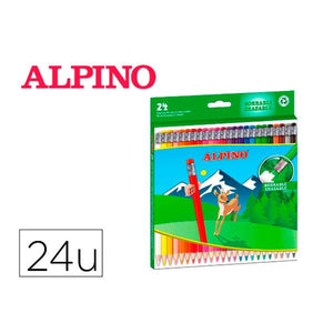 Colouring pencils Alpino AL013658 Multicolour Erasable 24 Pieces (24 Pieces)