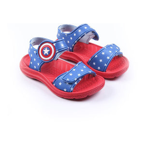 "Avengers Blue Beach Sandals: Step into Superhero Style