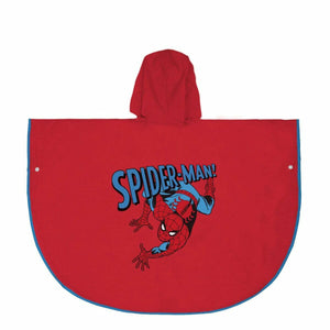 Waterproof Poncho with Hood Spider-Man Red