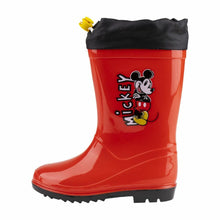 Load image into Gallery viewer, Children&#39;s Wellington boots disney  Mickey Mouse Red