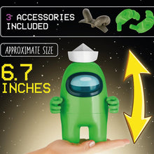 Load image into Gallery viewer, Among Us Series 2 Action Figure Crewmate Includes 2 Hats Hands And Acc - Green