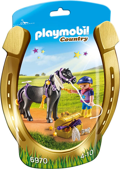 Playmobil Country 6970 Collectable Groomer with Star Pony Action Figure
