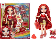 Load image into Gallery viewer, Rainbow High Fashion Doll with Slime &amp; Pet - Ruby Anderson (Red) - 28 cm Shimmer Doll with Sparkle Slime, Magical Pet and Fashion Accessories