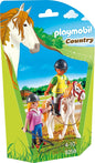 Playmobil Country 9258 Riding Instructor Horse & Student Action Figure