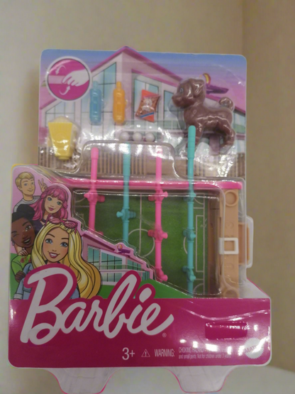 Barbie Mini Game Night Foosball Table Playset & Accessories