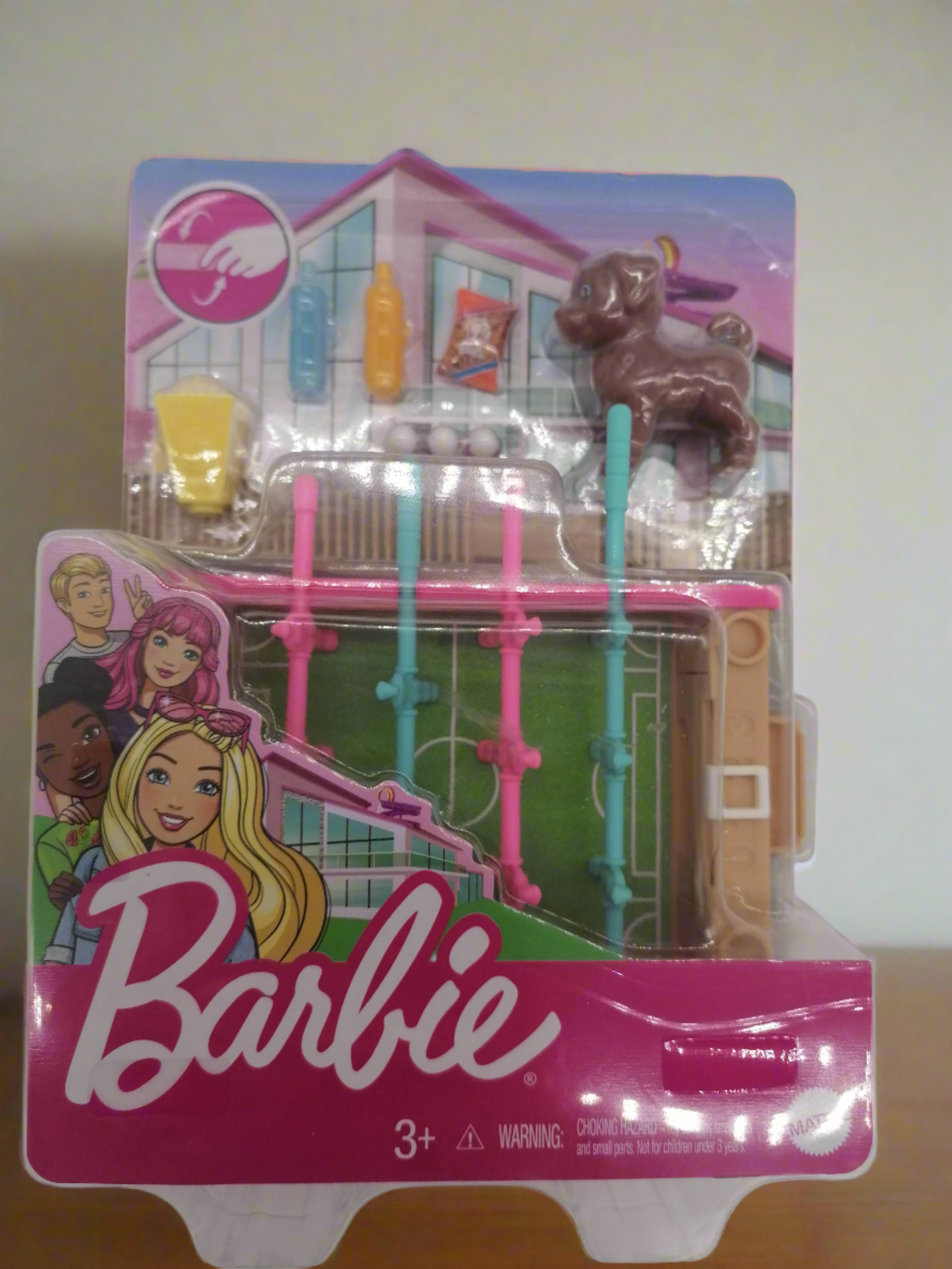 Barbie Mini Game Night Theme Football Table Accessory Set